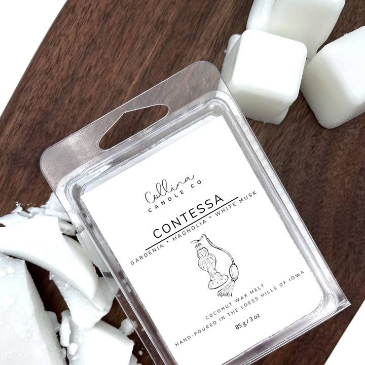 Collina Candle Co., LLC - Wholesale Wax Melt - Contessa Coconut Wax Melt Gardenia Magnolia White Musk0