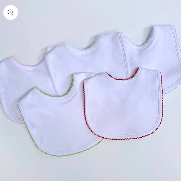 Zsa Zsa & LoLLi Monogram Blanks - Wholesale Bib - Baby - Picot Trim /Bib Newborn, Baby Gift, Embroidery, Monogram