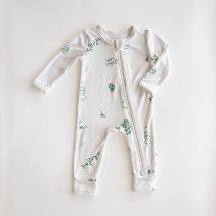 Atlas Grey - Wholesale Sleepsuit - Baby - Holiday Bamboo Pajamas5