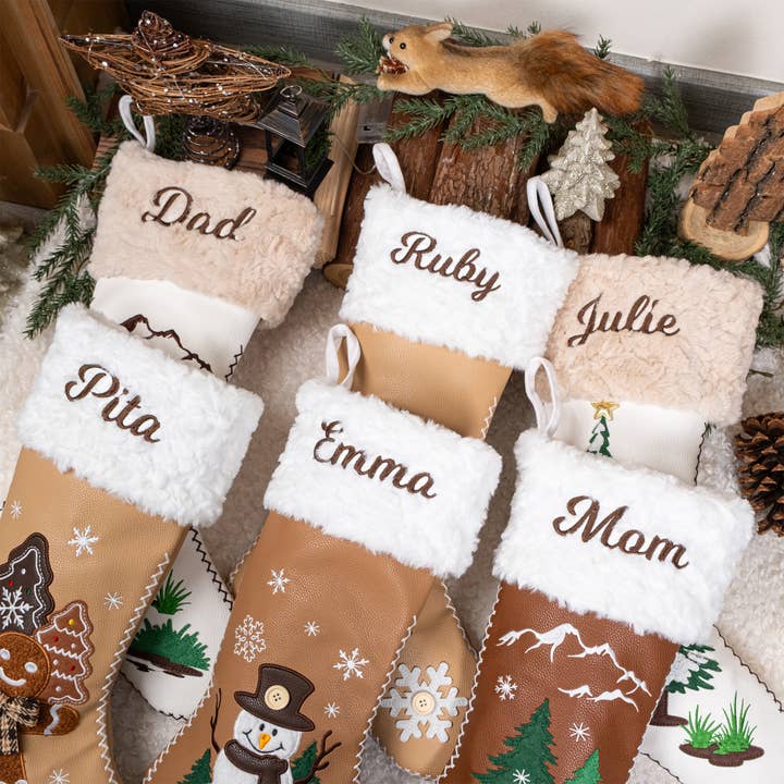 GEXWORLDWIDE - Wholesale Holiday Stocking - New Stitched Cartoon Embroidered Christmas Stocking12