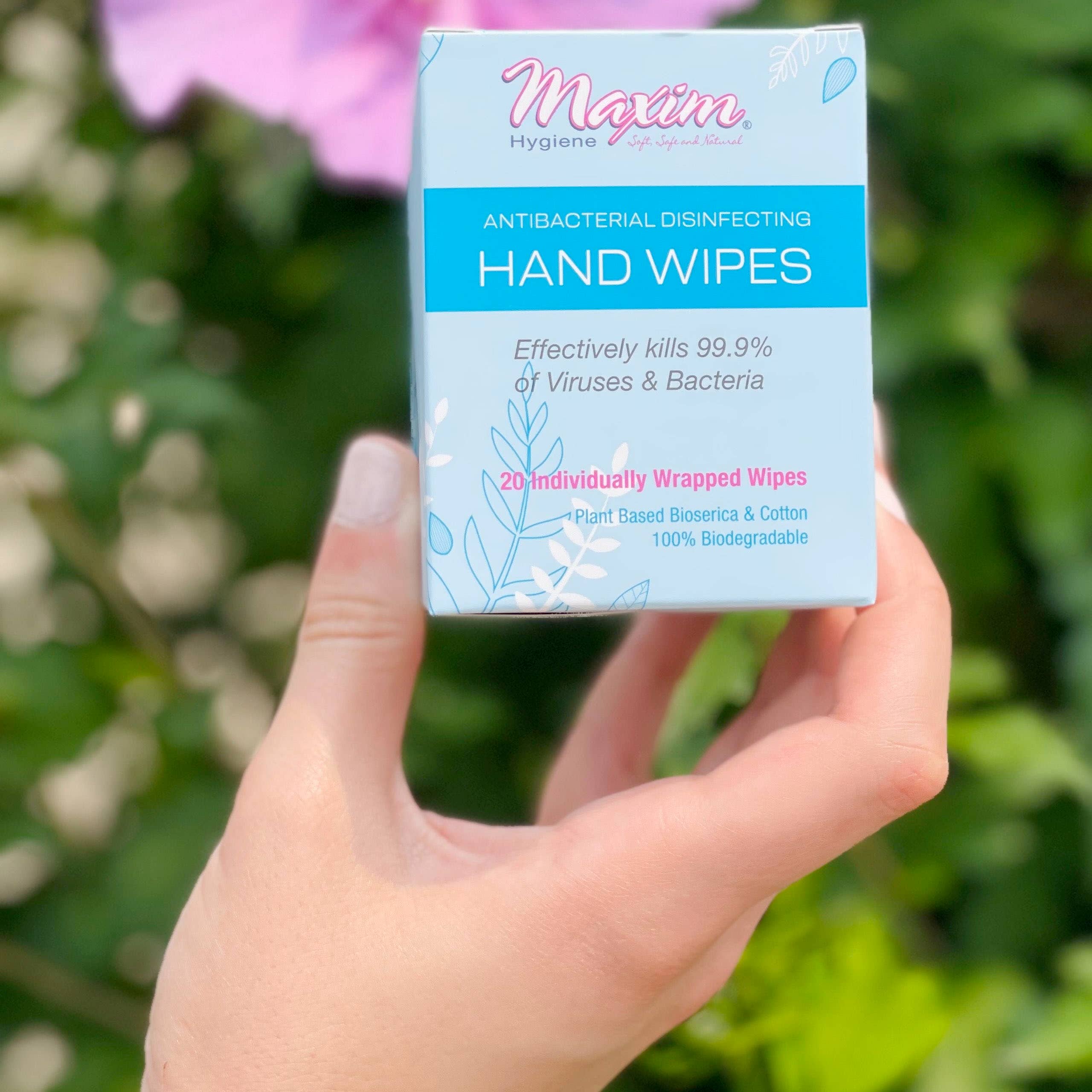 Maxim Hygiene Products - Wholesale Gezichts- en lichaamsdoekjes - Maxim® Antibacteriële Desinfectiedoekjes, Individueel Verpakt, 20 stuks3