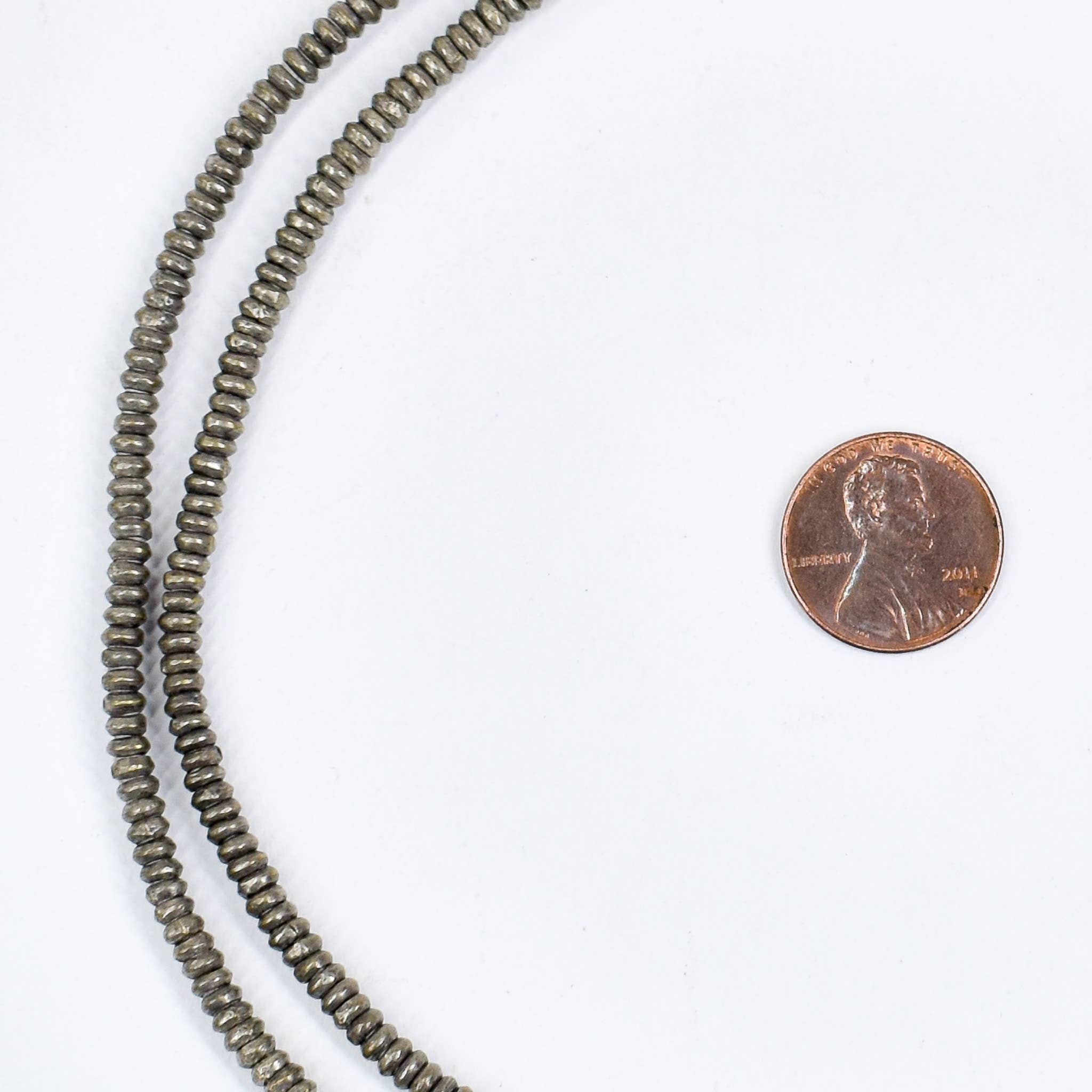 Africa Direct - Wholesale Beads - Silver Metal Heishi Beads Ethiopia2