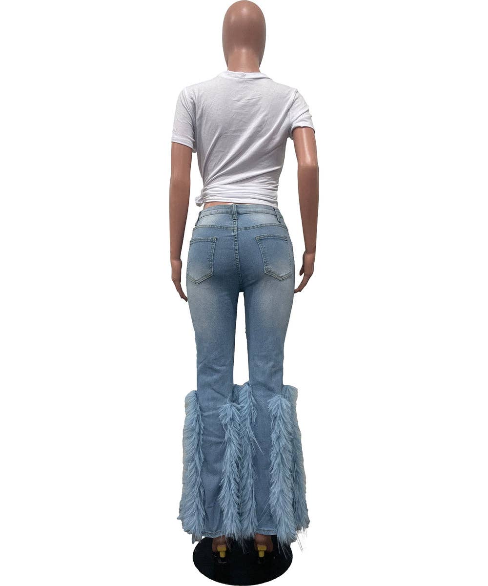 Aria Romance - Wholesale Jeans - Women's - Beaded Fringe Flare Jeans5