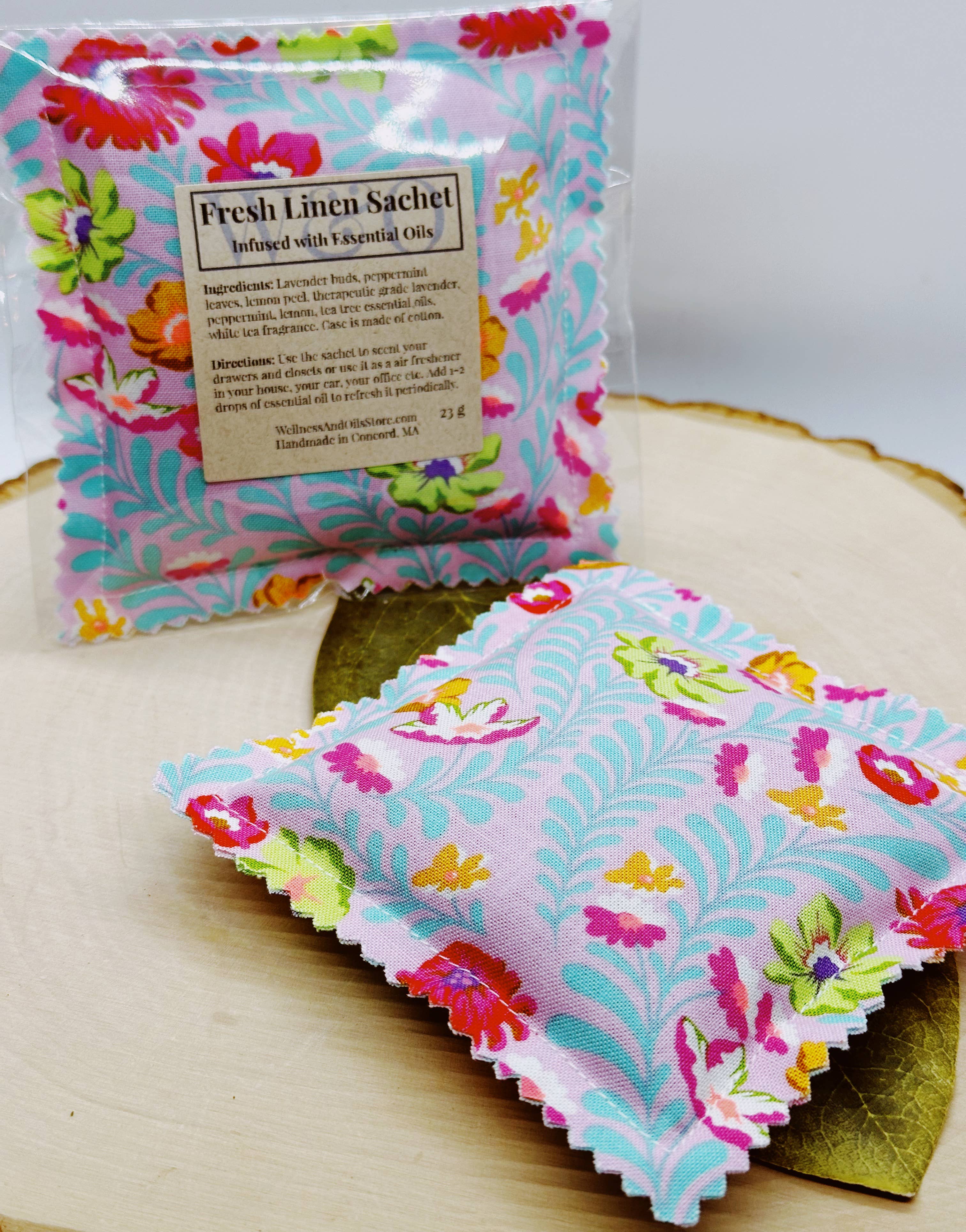 Wellness & Oils - Wholesale Sachet - Fresh Linen Aromatherapy Sachet Pink