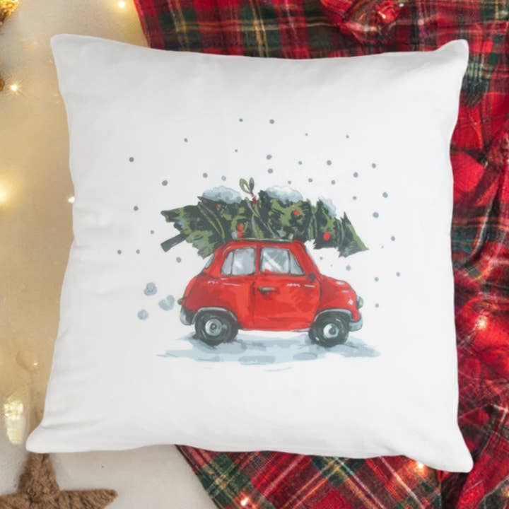 Driving Home for Christmas Car Cushion for wholesale by Mac and lilly