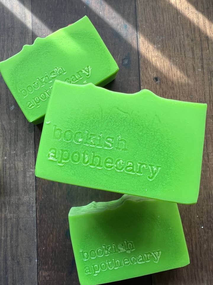 Mr. Grinch Book Lover Handmade Soap8 for wholesale by bookish apothecary