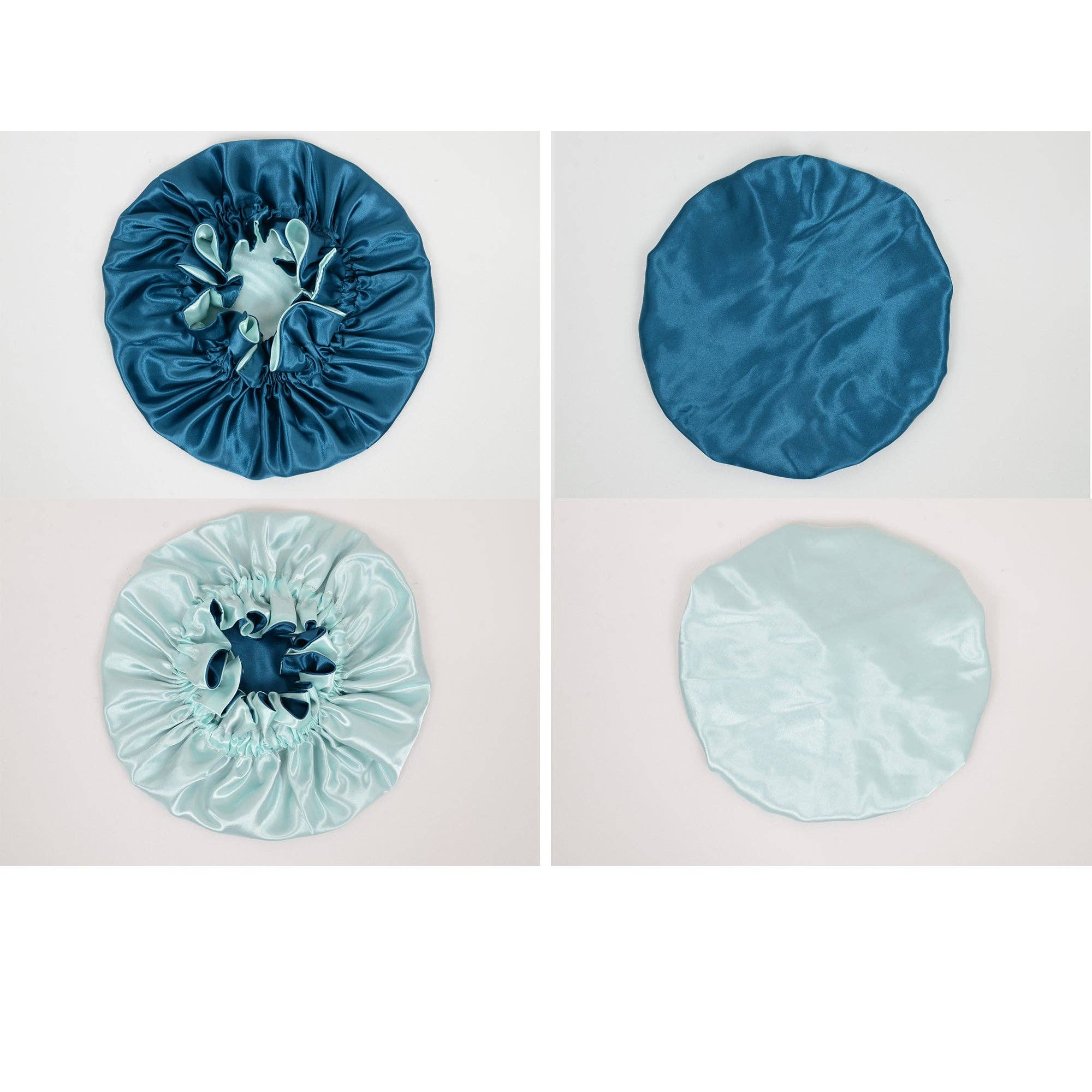 AK Brand – Engroshandel Nathue – til kvinder – Satin sovekalot med dobbelt lag og flæsekantet silkehat15