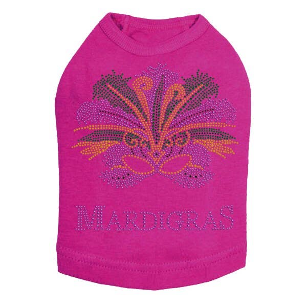 Mardi Gras With Mask Dog Tank for wholesale by Dog in the Closet