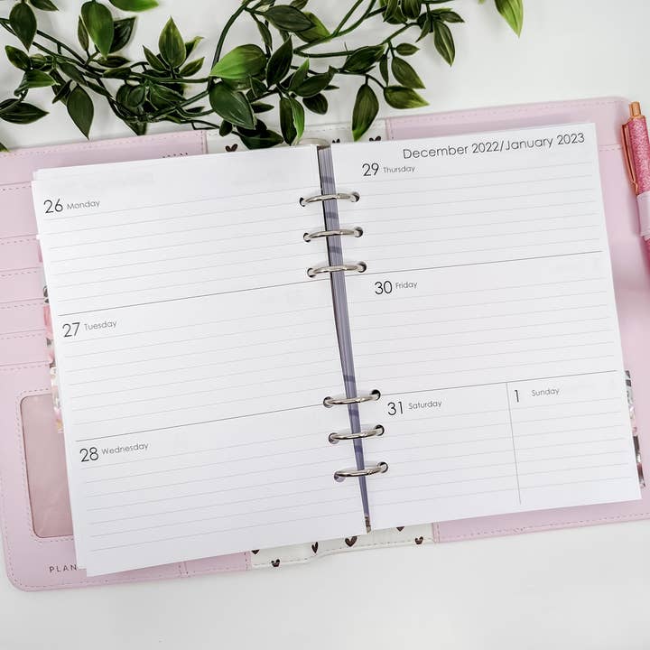 A5 Simple Horizontal Weekly Layout - Lined for wholesale by Planner Peace