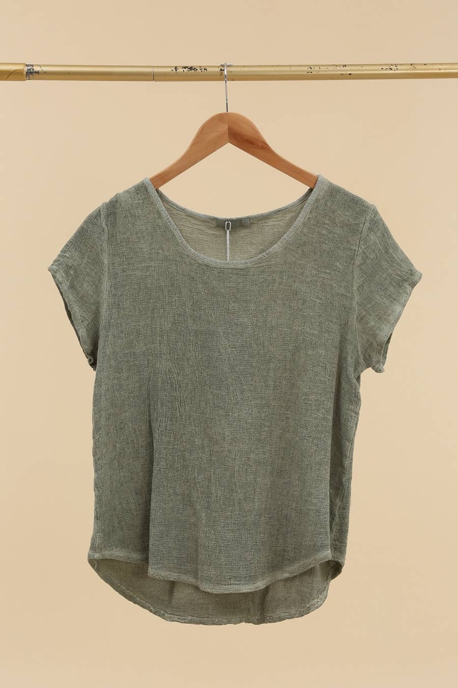 la maison des fibres naturelles – wholesale T-shirt – women's – cotton-linen blend t-shirt, round neck 3389 10% linen 90% cotton4