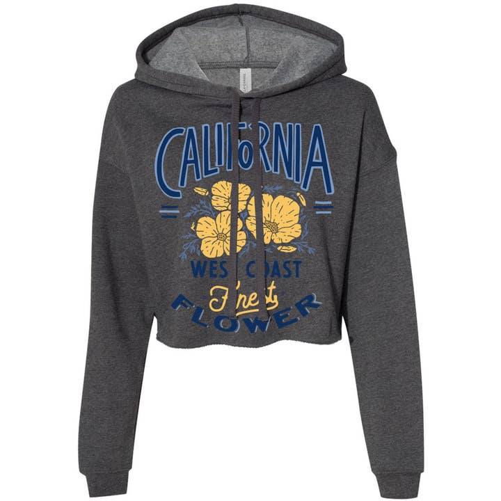 Fijnste Poppies Cropped Hoodie voor wholesale door State Bliss