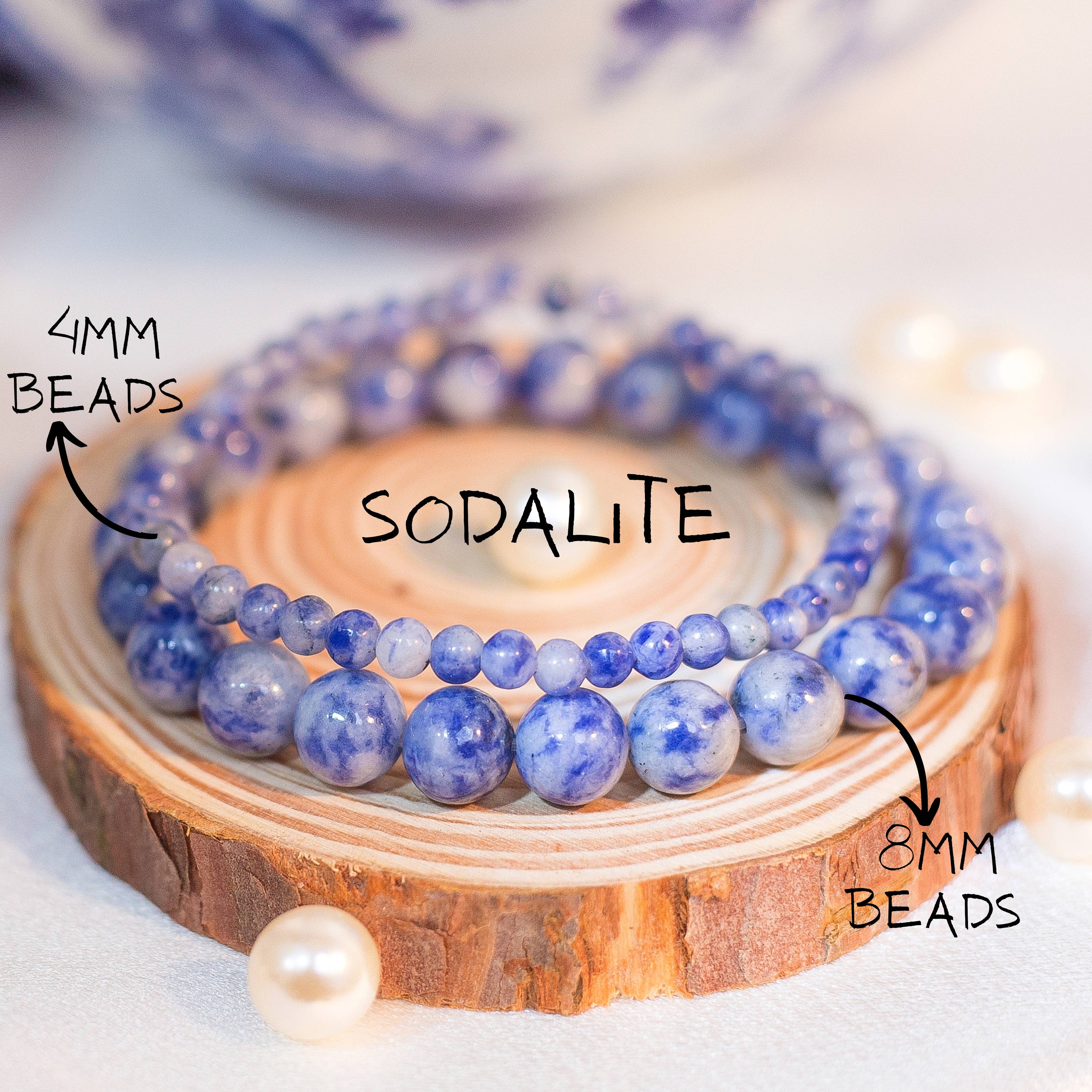 Soul Charms - Wholesale Beaded Bracelet - Crystal Bracelet for Women Men, 8mm, 4mm Bead Bracelet Stack14