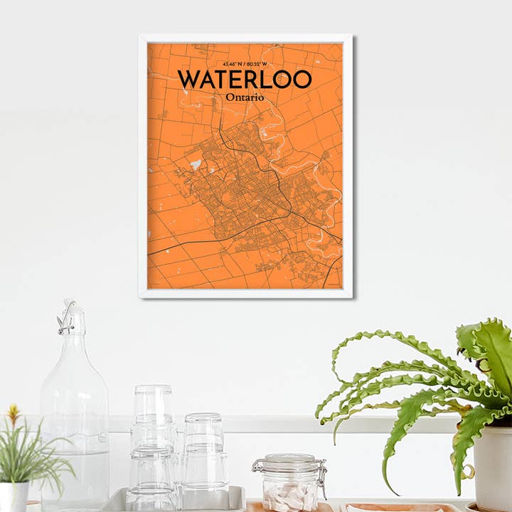 OurPoster.com - Wholesale Poster - Waterloo City Map Poster111