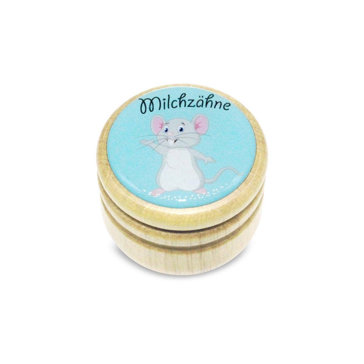 GICO Spielwaren - Wholesale Wood Toy - Kids - Milk Tooth Box Mouse Made of Wood With Screw Cap 44 mm0