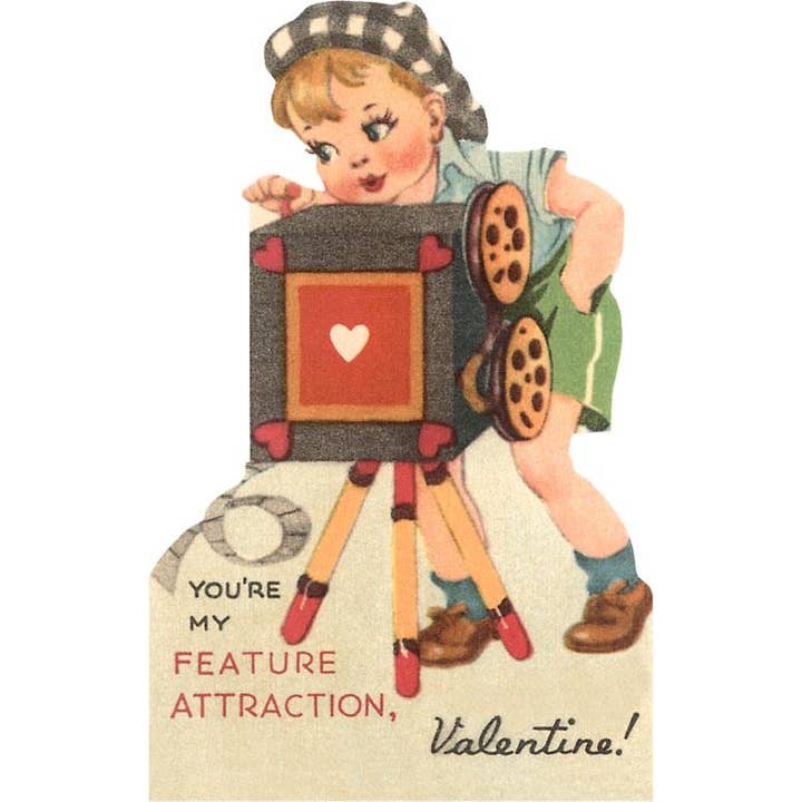 Greeting Card VL-259 Little Boy with Camera, Valentine for wholesale by Found Image Press