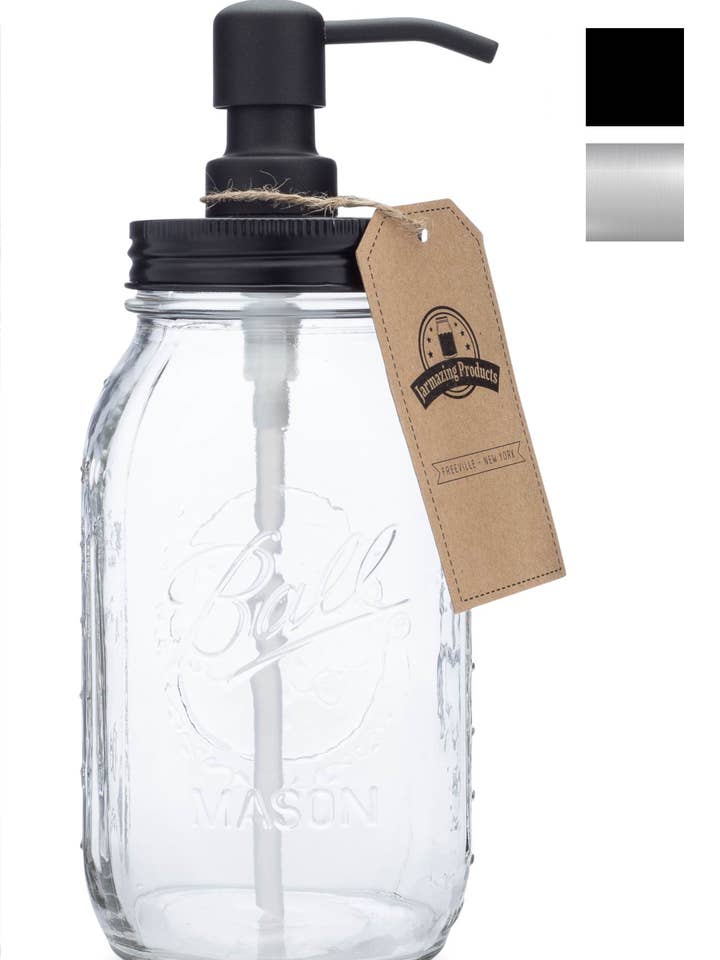 Quart Mason Jar Soap and Lotion Dispenser - With 32oz Jar for wholesale by Jarmazing Products