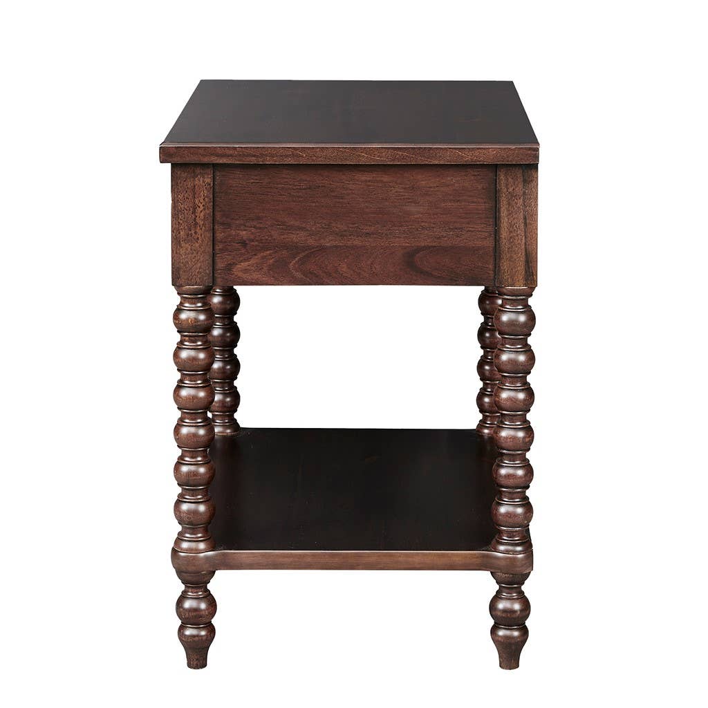 Olliix - Wholesale Bedroom Furniture - Traditional Morocco Wood Nightstand with Turned Legs4