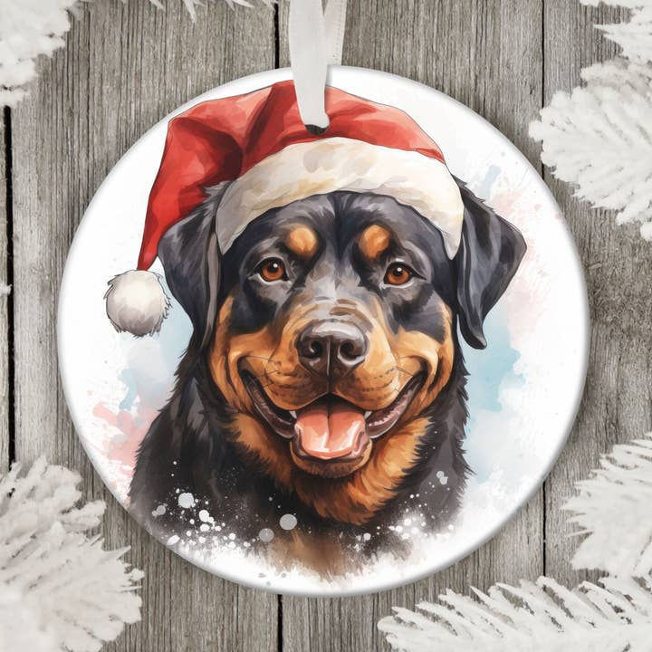 Adorno navideño con forma de acuarela para mascotas, raza de perro para venta al por mayor de The Game Day Family