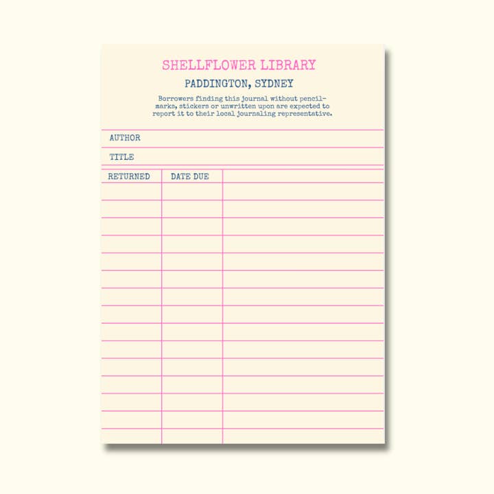 Shellflower - Wholesale Notepad - Library Memo Pad0