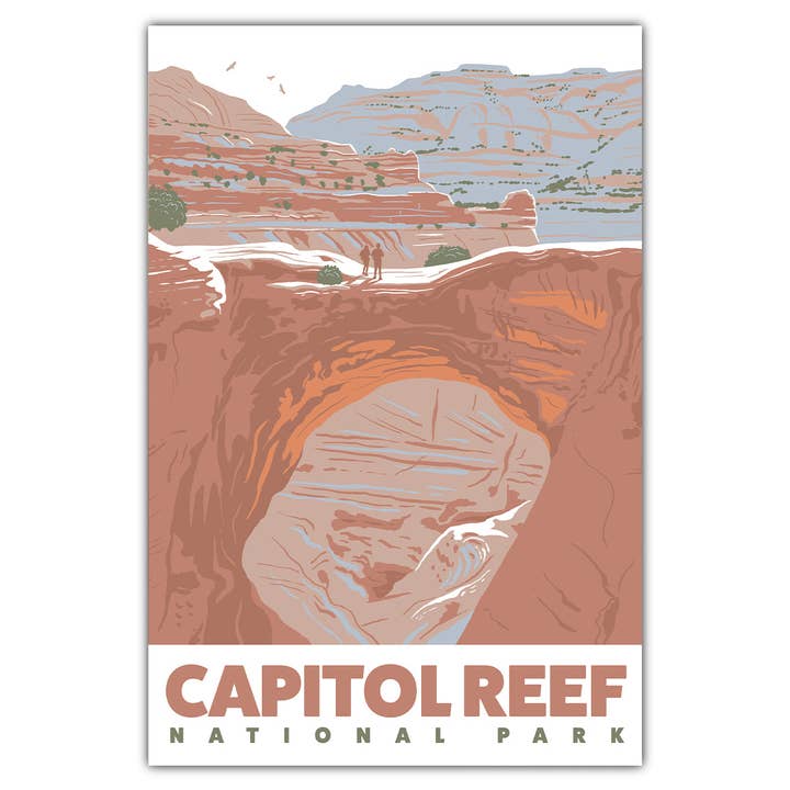 Capitol Reef National Park Cassidy Arch Postcard for wholesale by Bozz Prints