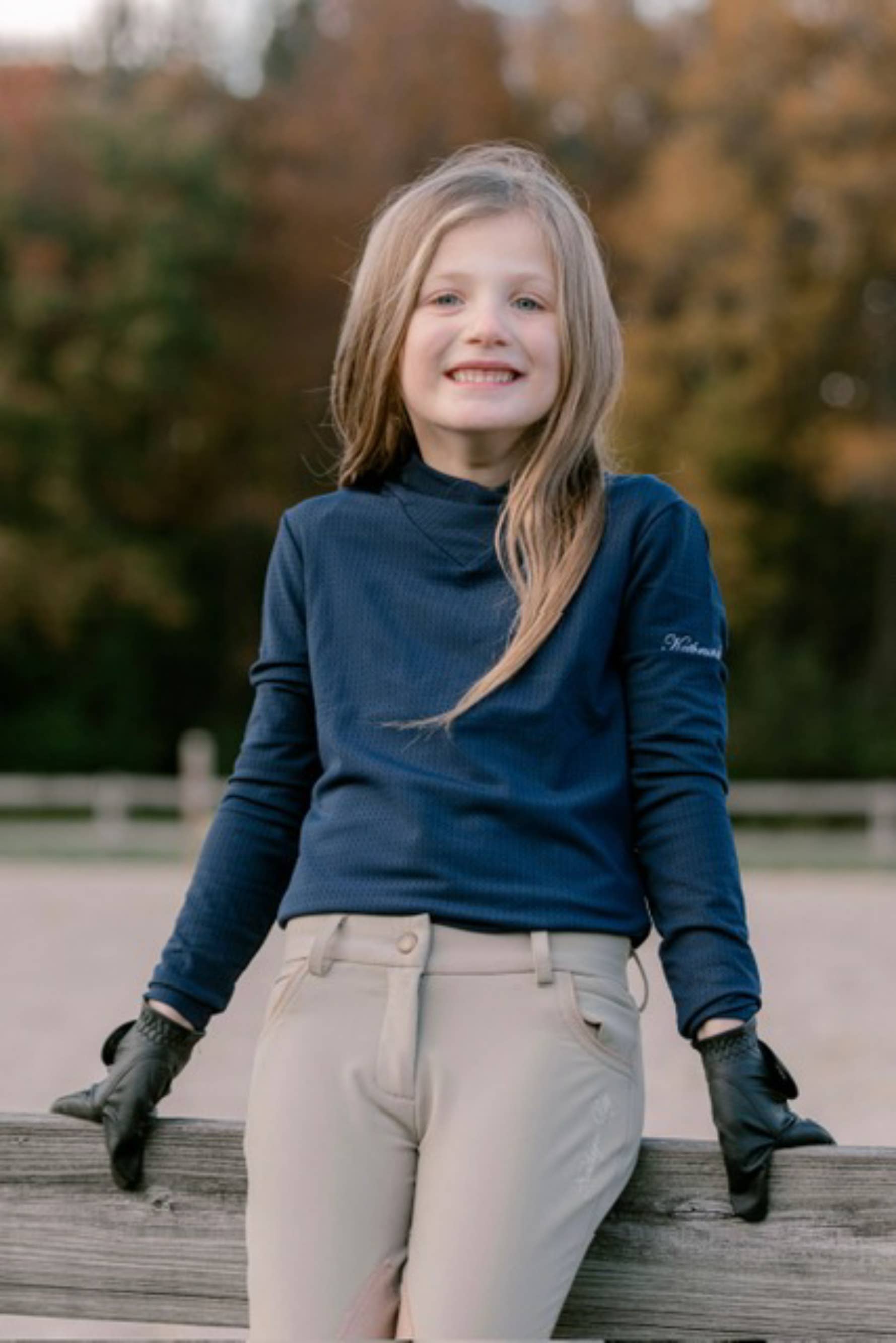 Kathryn Lily Equestrian - Wholesale Athletic top – Women′s - Turtle Lux Schooling Shirt Navy