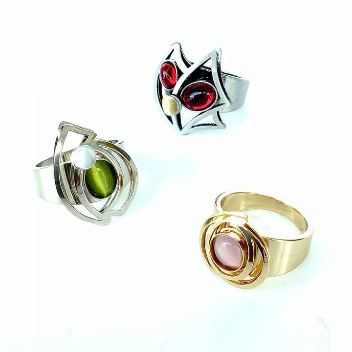 Christophe Poly / Crono Design - Wholesale Jewelry Set - RINGS Prepack (DR12) - 15 Rings & Free Displays58