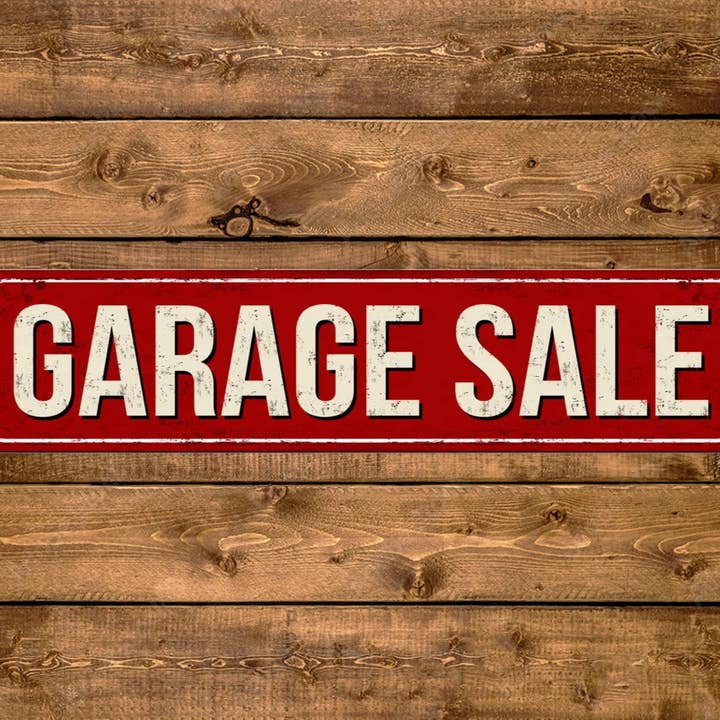 Garage Sale Street Sign Vintage Style for wholesale by Game Time Prints