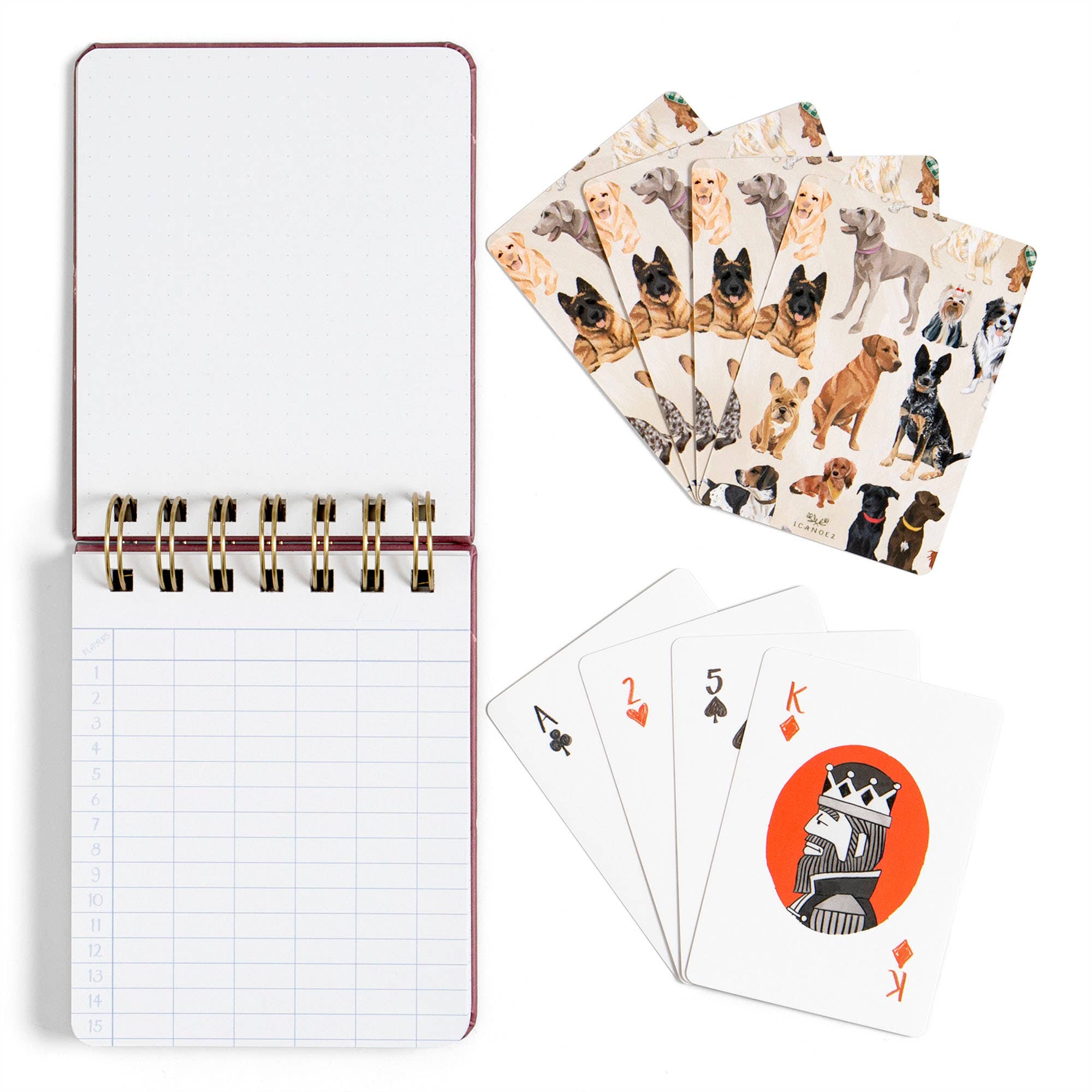 1canoe2 | One Canoe Two Paper Co. - Wholesale Playing Cards - Furry Friends Dogs Playing Cards + Scorekeeping Set2