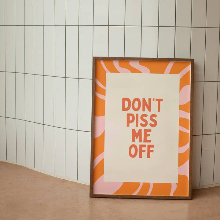 Gör Mig Inte Arg | Korall, Orange & Rosa | Konsttryck för wholesale av Wisdom and Wonder Designs