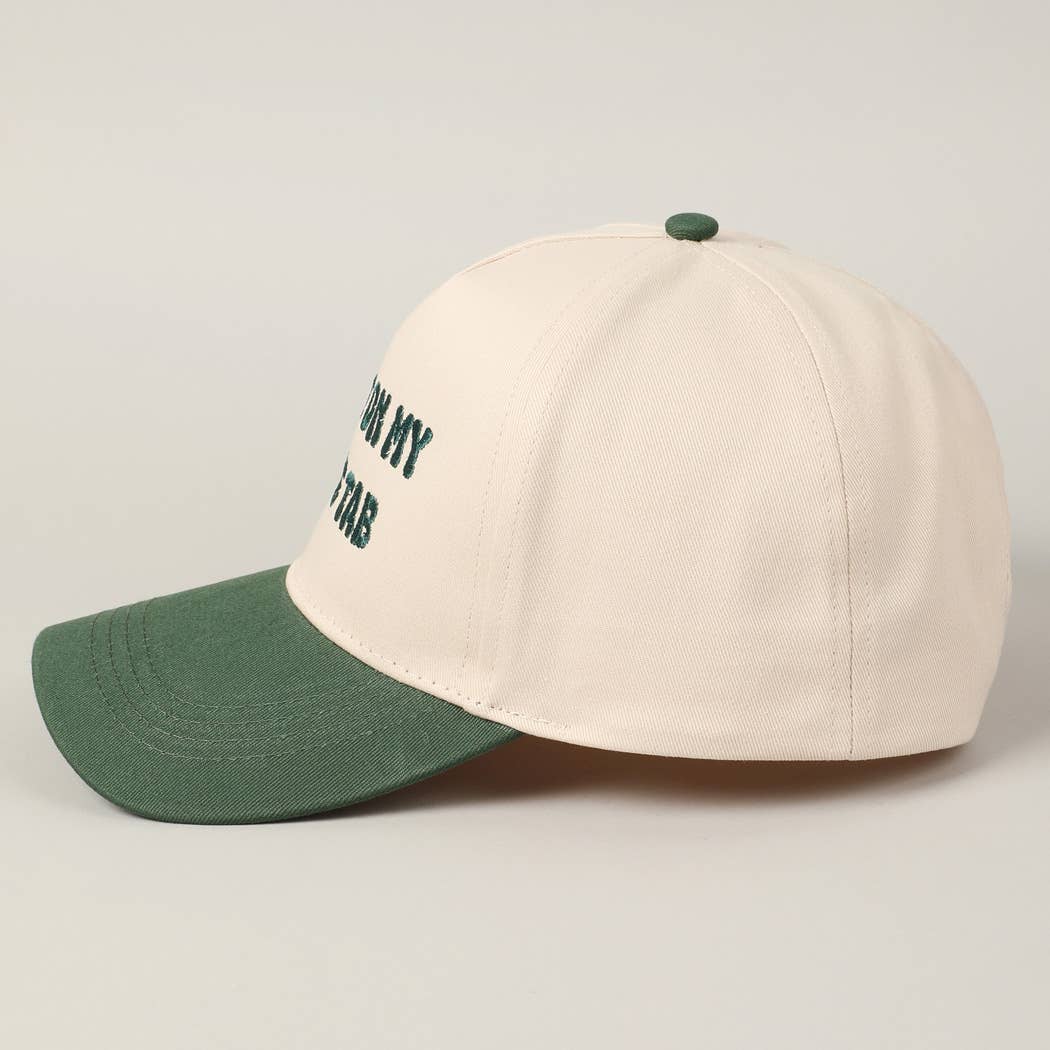 Fashion City - Wholesale Baseball Cap - Unisex - Put It On My Dad's Tab Embroidery Two-Tone Hat32