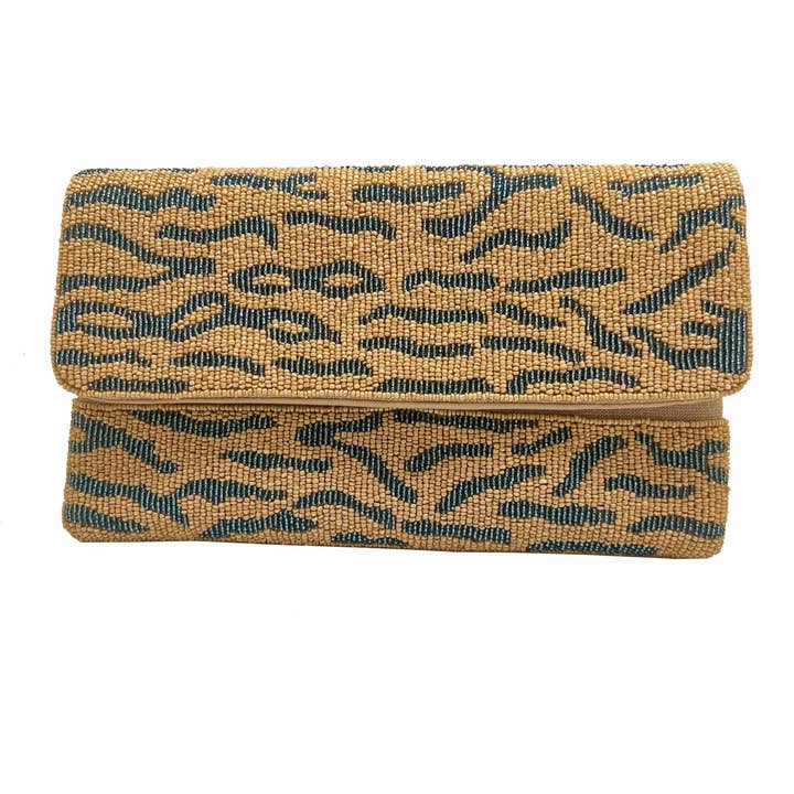 ZEBRA DJURTRYCK GULD HANDGJORD PÄRLKOPPLING MED KEDJESTICKA för wholesale av Pizzazz, Inc.