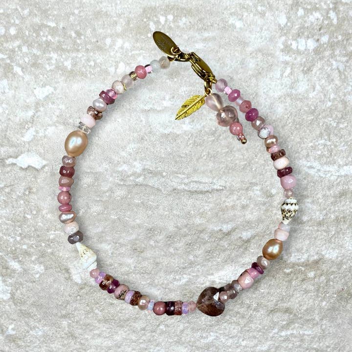 Naked Beach Gemstone Anklet for wholesale by Clarke Palmer