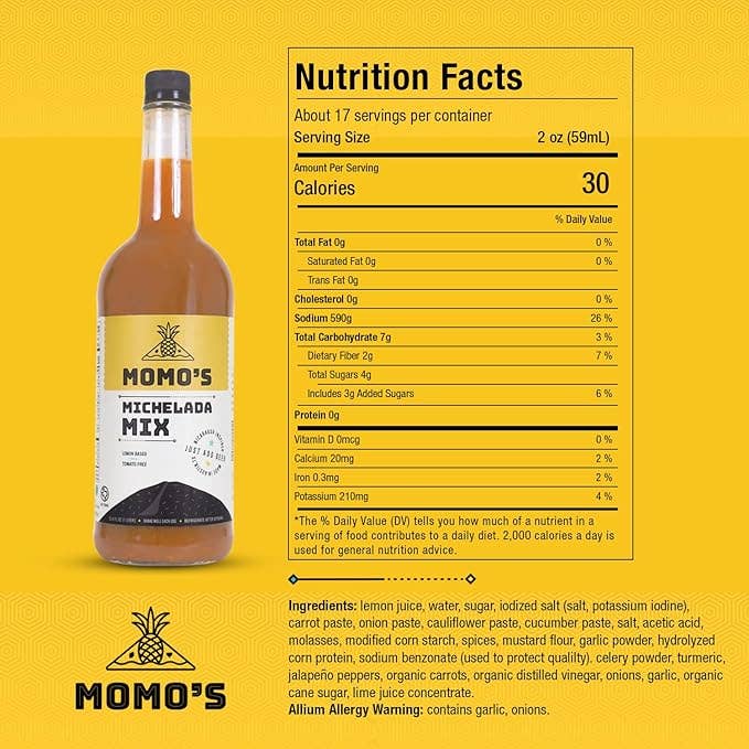 Momo's Michelada Mix - Wholesale Cocktail Mix/Syrup - Momo's Michelada Mix -1 Liter - 17+ servings1