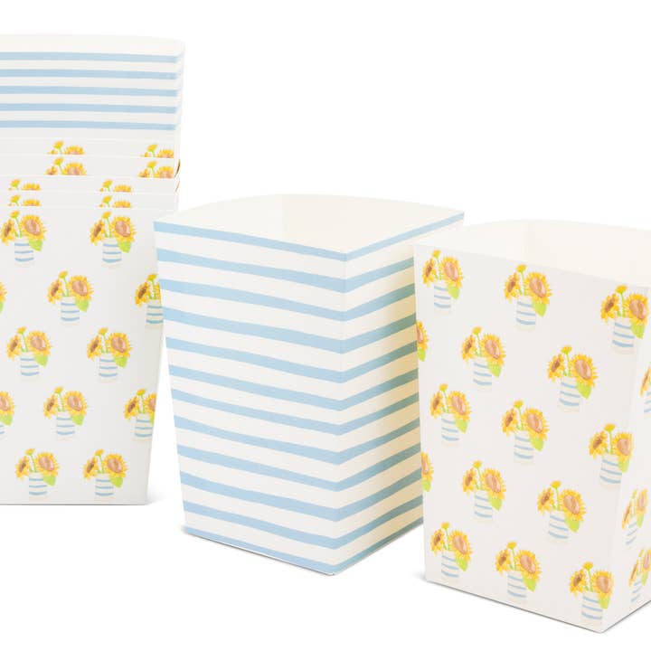 Core Home - Wholesale Food Storage Container - Set of 12 Sara Fitz Popcorn Containers Sunflowers