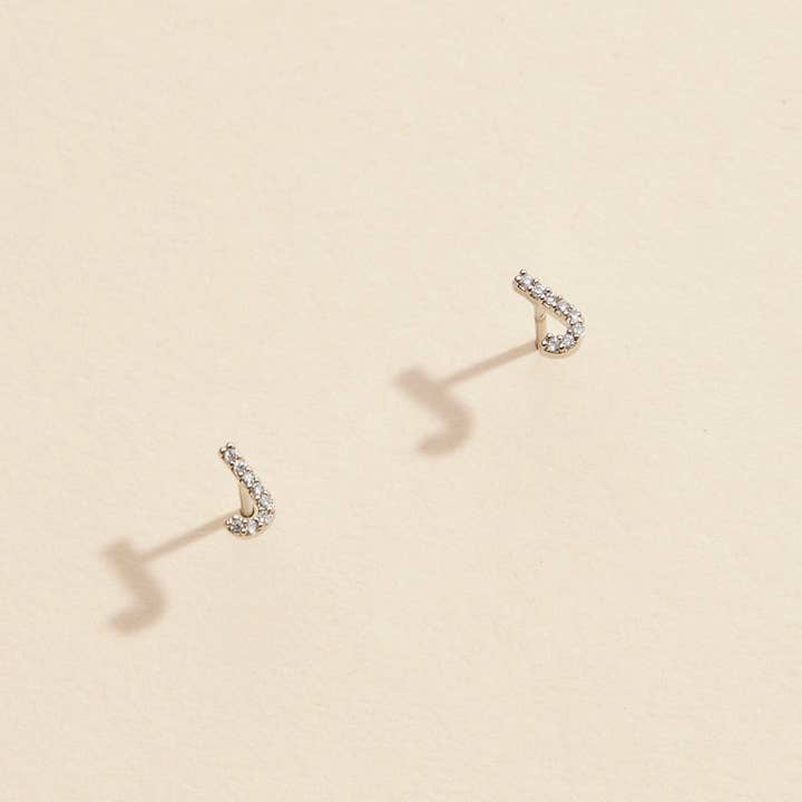 Frem - Wholesale Stud/Post Earrings - Initial Letter Stud Earrings – 12 Pack Bundle in Gold or Silver42