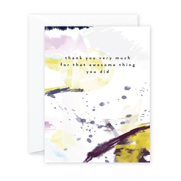 THANK YOU FOR AWESOME THING Abstract Greeting Card for wholesale by pixelimpress