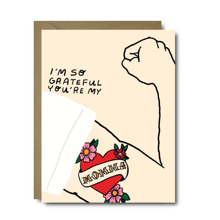 I'm So Grateful You're My Momma Mom Greeting Card for wholesale by Black Lab Studio