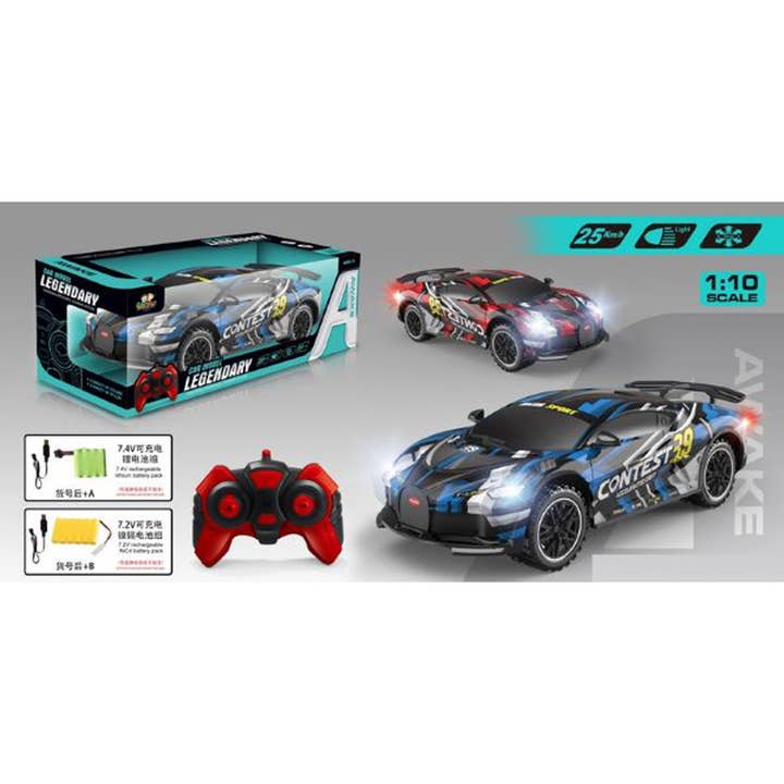 Voiture de course RC 1:10 en boîte vitrine pour la vente par Deluxe Import Trading