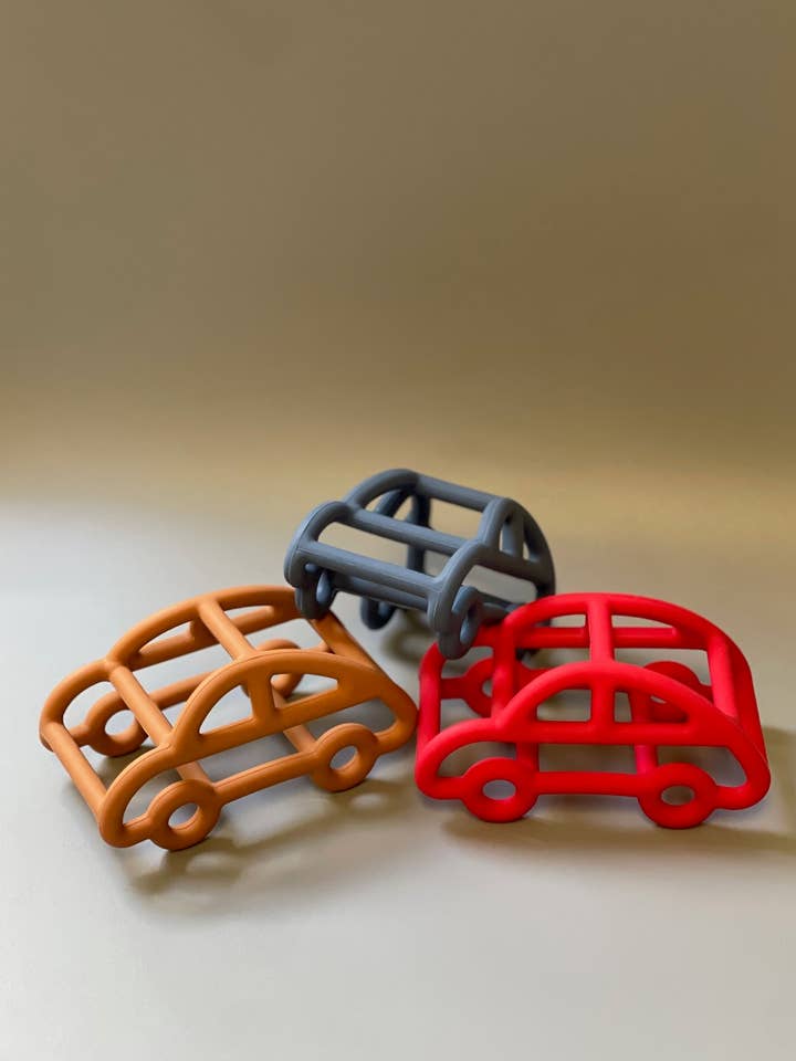 3D Silicone Car Teether for wholesale by Three Hearts & Co./EMO & CO.