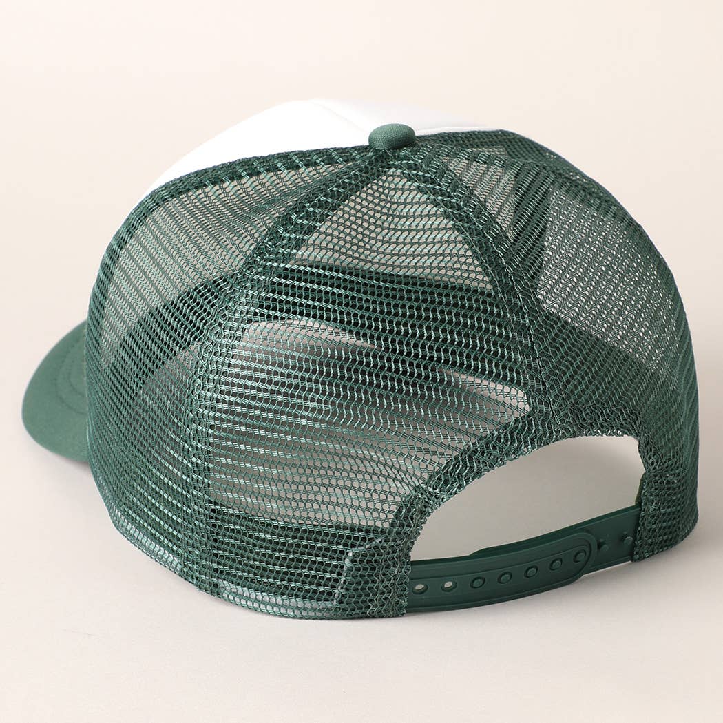 Fashion City - Wholesale Trucker Hat - Unisex - White Foam Front Colored Mesh Back Trucker Hat14