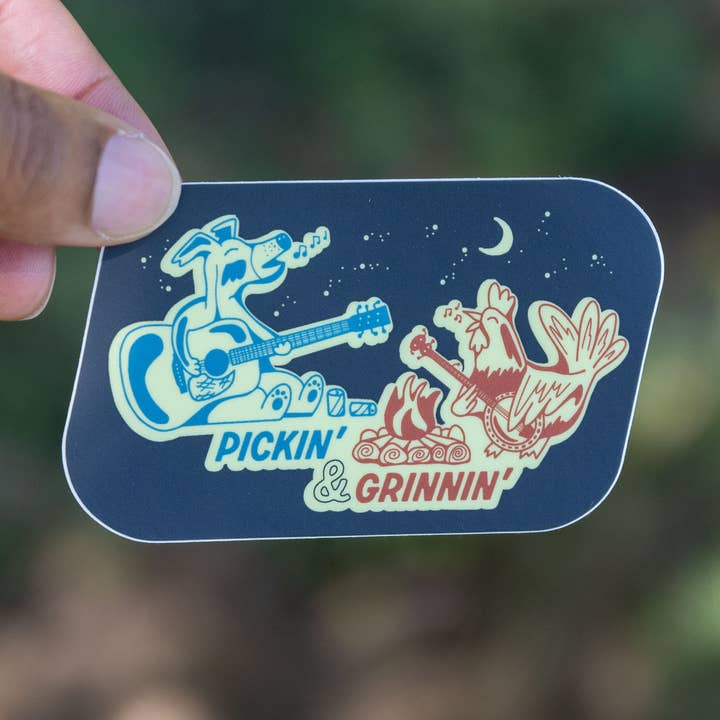 Menottees - Wholesale Sticker - Pickin' & Grinnin' (The Bluegrass Duo) | Sticker0