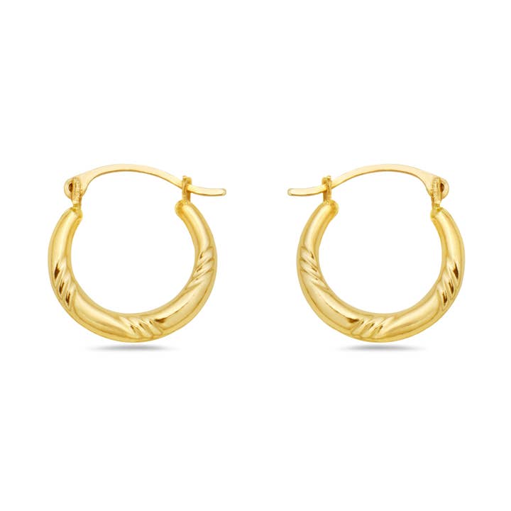 Hoops im 14-karätigem Diamantschliff für den Großhandel von Pori Jewelry