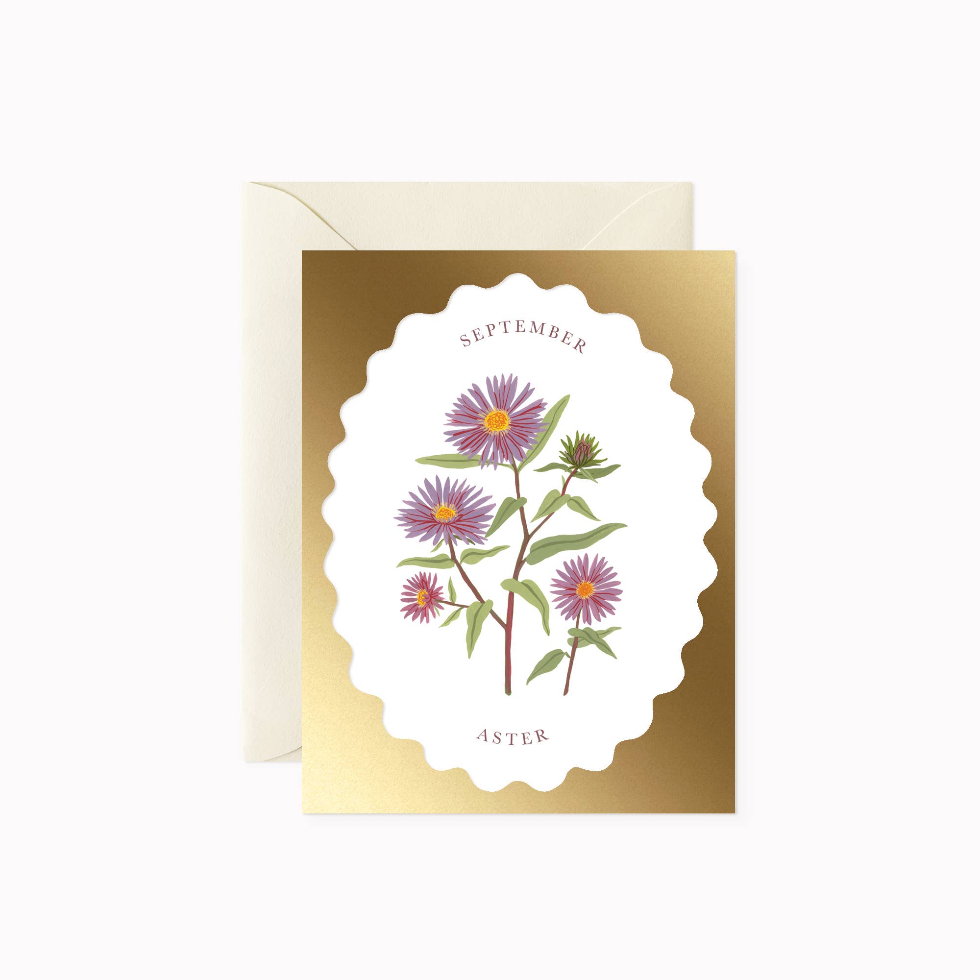 Botanica Paper Co. - Wholesale Birthday Card - BIRTH MONTH FLOWER | SEPTEMBER | greeting card0