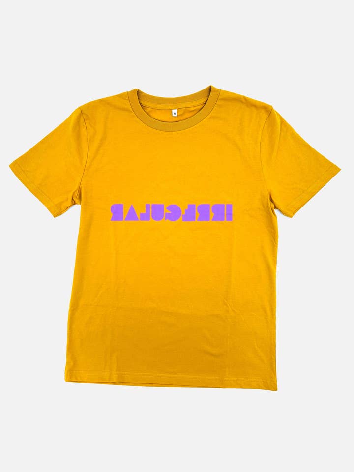 Irregular Sleep Pattern – wholesale Screen printed t-shirt – unisex – Regular-fit Irregular T-shirt in Mustard
