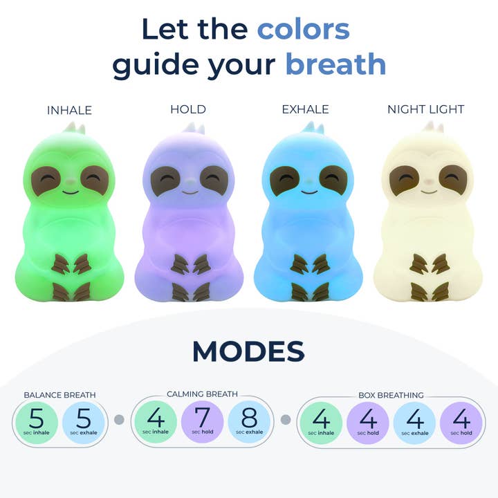 Mindsight - Wholesale Meditation Supplies - Slow It Down Sloth: Kids' Night Light & Meditation Buddy