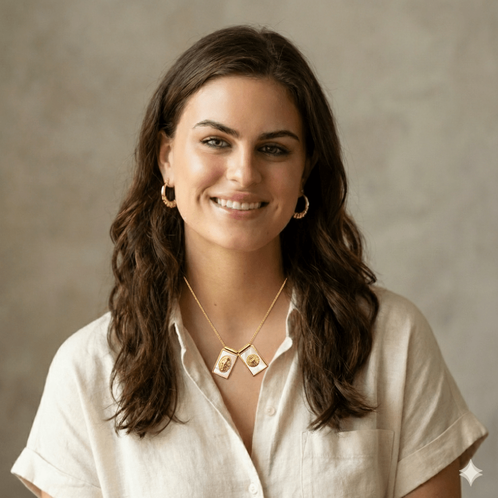 Guadalupe Gifts – Engroshandel Halskæde med vedhæng – Guldpläteret Skapularkrave med Moderperle, 46 cm1