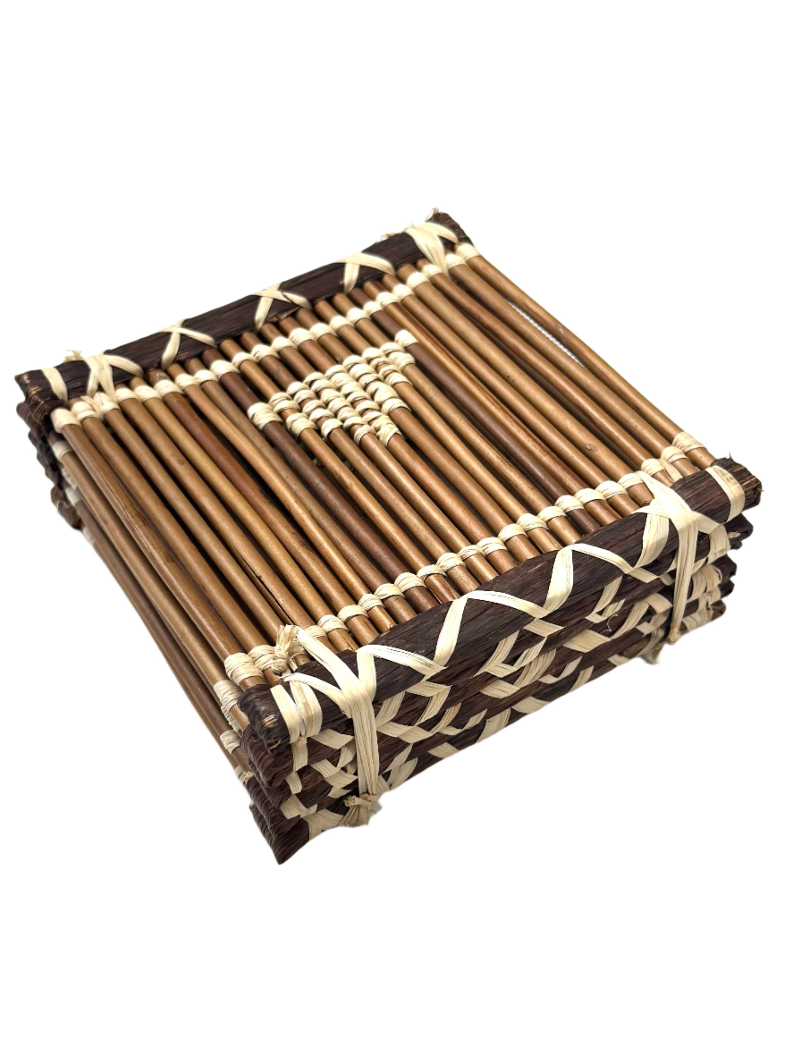 Shebobo – wholesale Bordstablett – Baraka fyrkantiga underlägg och bordsunderlägg av vass och raffia.0