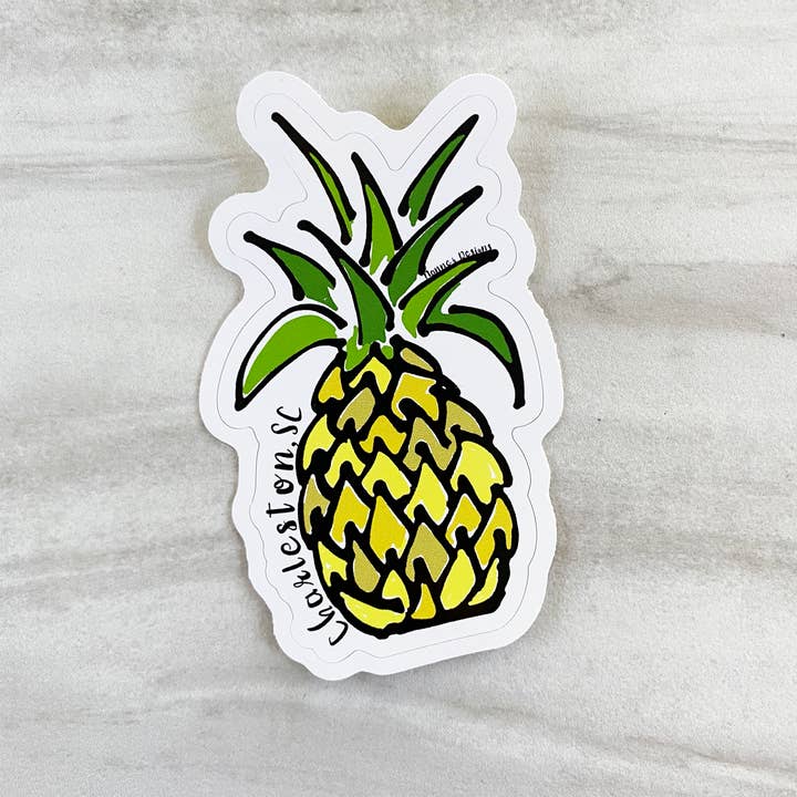 Pineapple Charleston, SC Sticker for wholesale by Nanner Designs