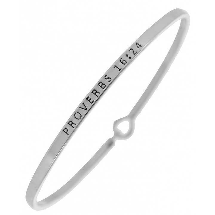 Bracelet à message inspiré FR4971 PROVERBS 16:24 _3 mm pour la vente par 0011 PREMIERE