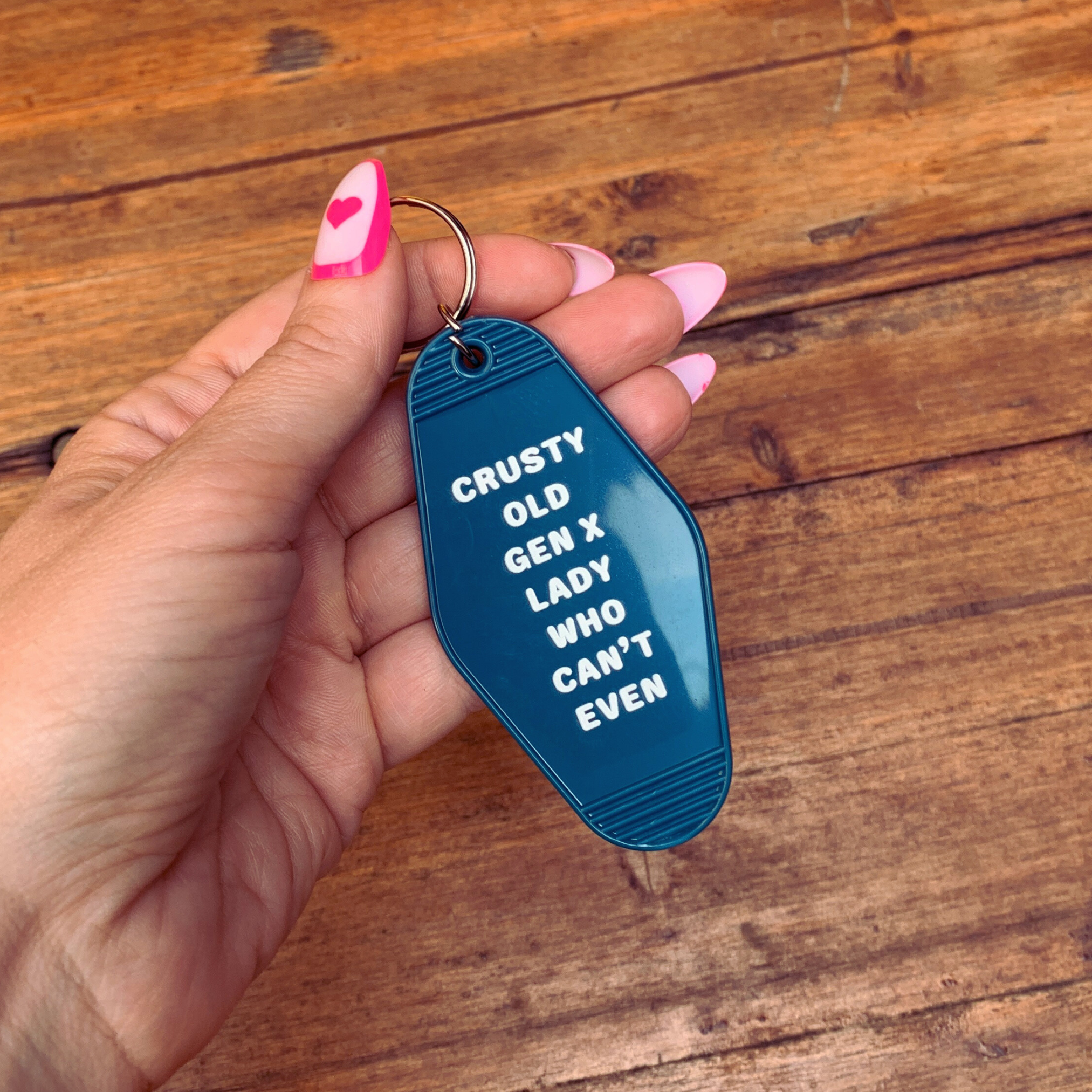 GetBullish - Wholesale Keychain - Women's - BULK PACK of 60 Crusty Old Gen X Lady Motel Keychain2